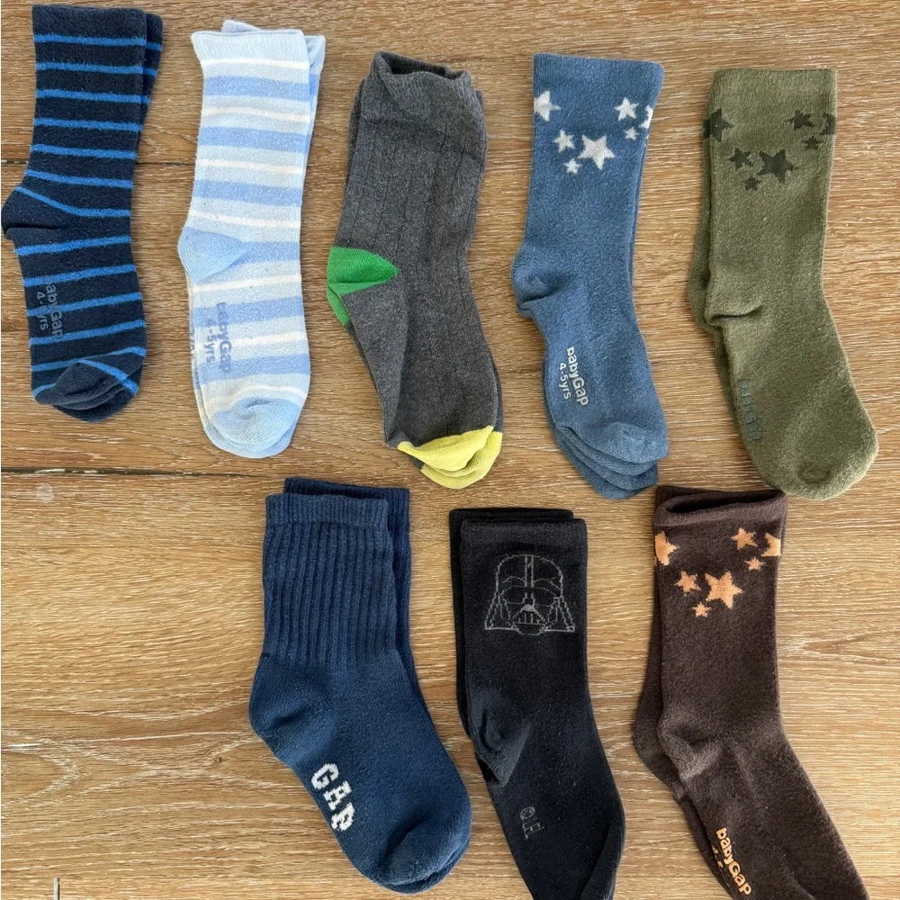 GAP Star Patterned Socks Set Size 10-13 shoe Cotton Socks best for 4-7T - Picture 2 of 4